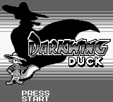 Darkwing Duck title screen for GameBoy